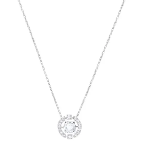 Swarovski Silver Coloured Sparkling Dance Cubic Zirconia Necklace