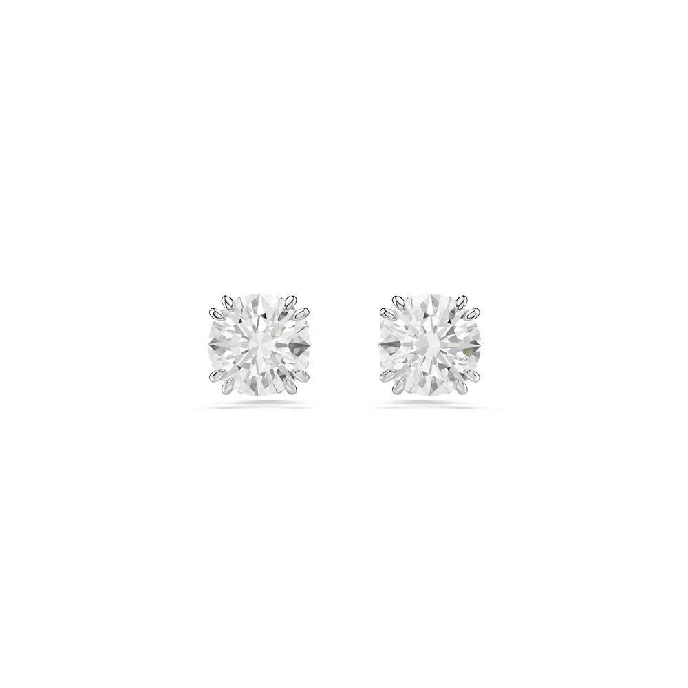 Swarovski Stilla White Rhodium Plated Cubic Zirconia Stud Earrings