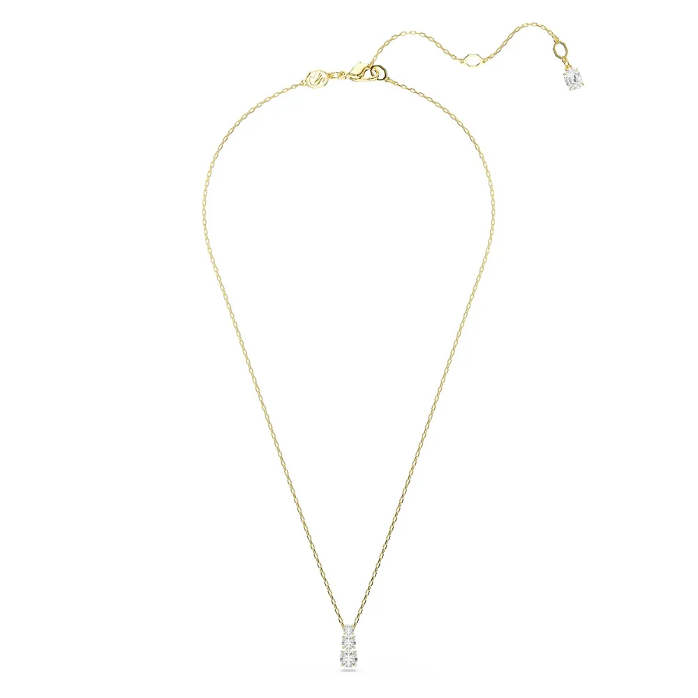 Swarovski Stilla Yellow Gold Coloured Cubic Zirconia Pendant Necklace