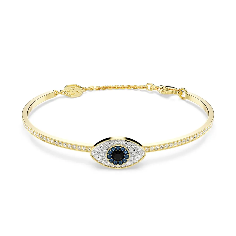 Swarovski Symblica Yellow Gold Coloured Evil Eye Bangle