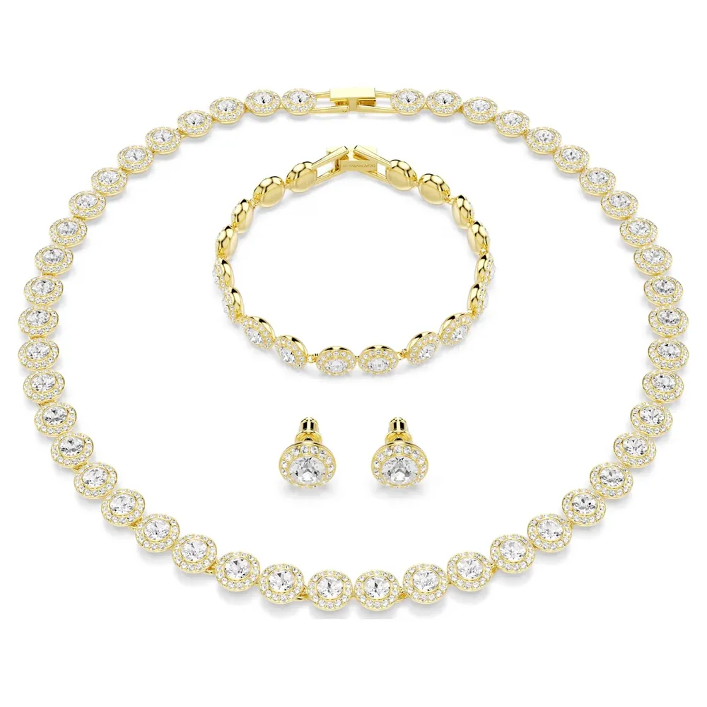 Swarovski Una Angelic Gold Tone Plated Crystal 3 Piece Jewellery Set