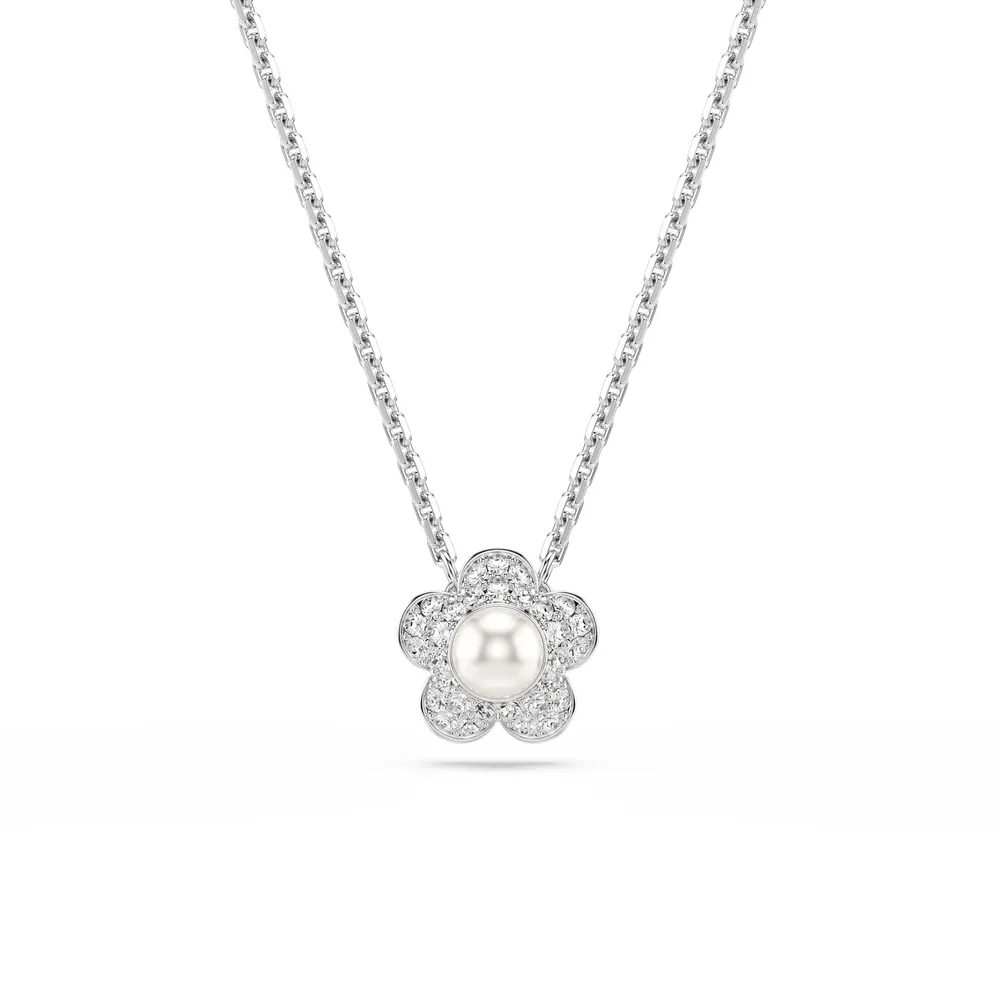 Swarovski Una Angelica Capsule White Rhodium Plated Crystal Necklace