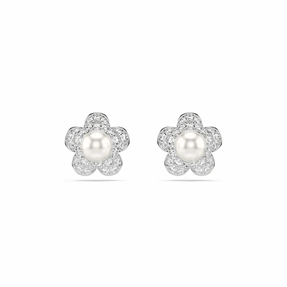 Swarovski Una Angelica Capsule White Rhodium Plated Crystal Stud Earrings