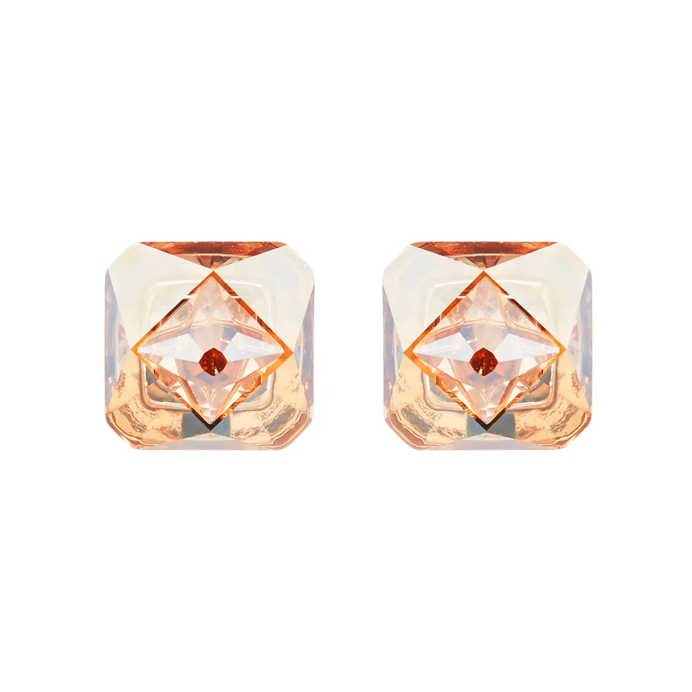 Swarovski Yellow Gold Coloured Chroma Stud Earrings