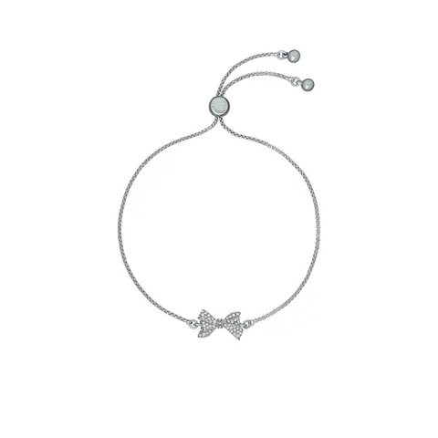 Ted Baker Barset White Crystal Bow Detail Adjustable Bracelet