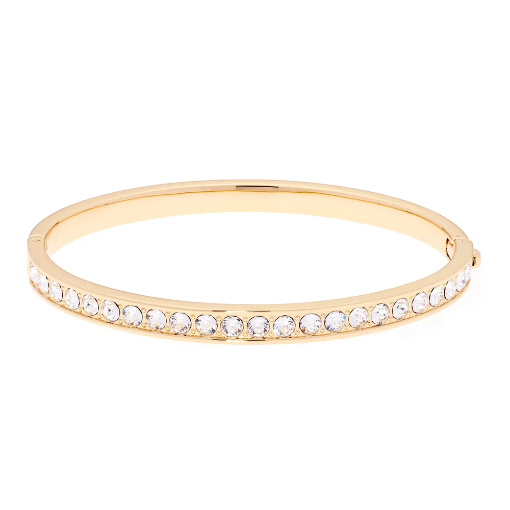 Ted Baker Clemara Hinge Crystal Yellow Gold Coloured Bangle