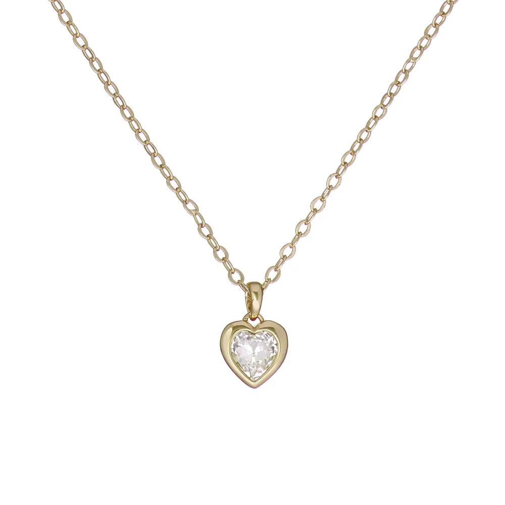 Ted Baker Ladies Yellow Gold Plated Coloured Heart Pendant