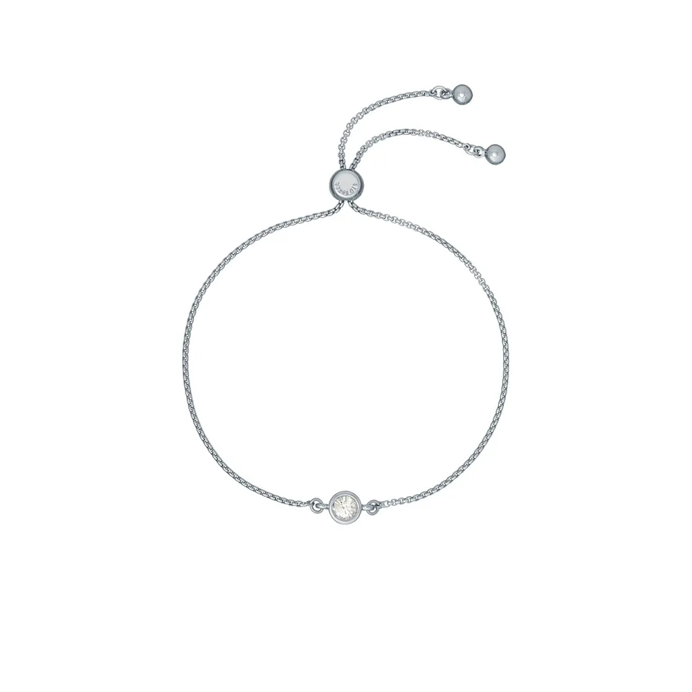 Ted Baker Rhodium Plated Crystal Bracelet