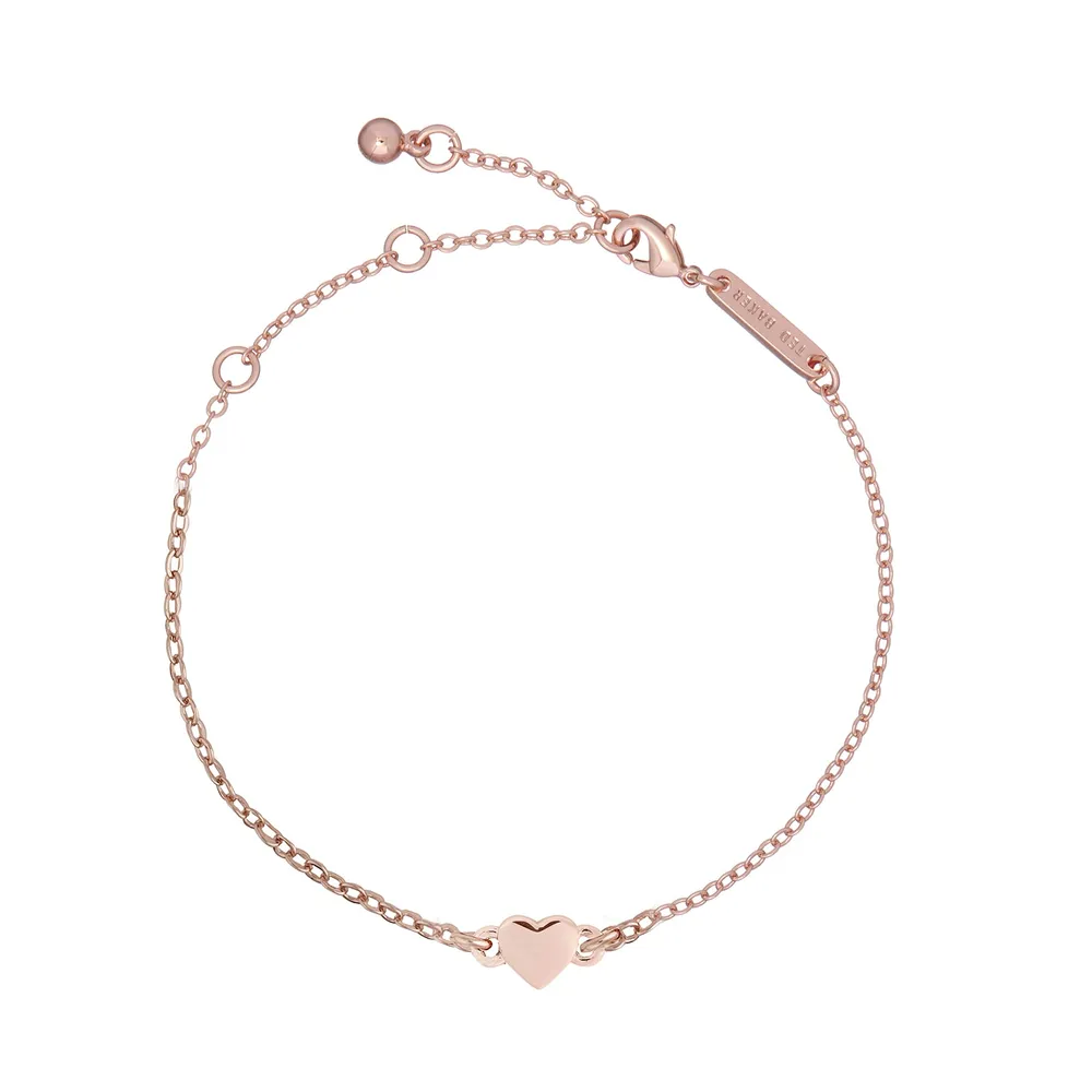 Ted Baker Rose Gold Coloured Tiny Heart Bracelet