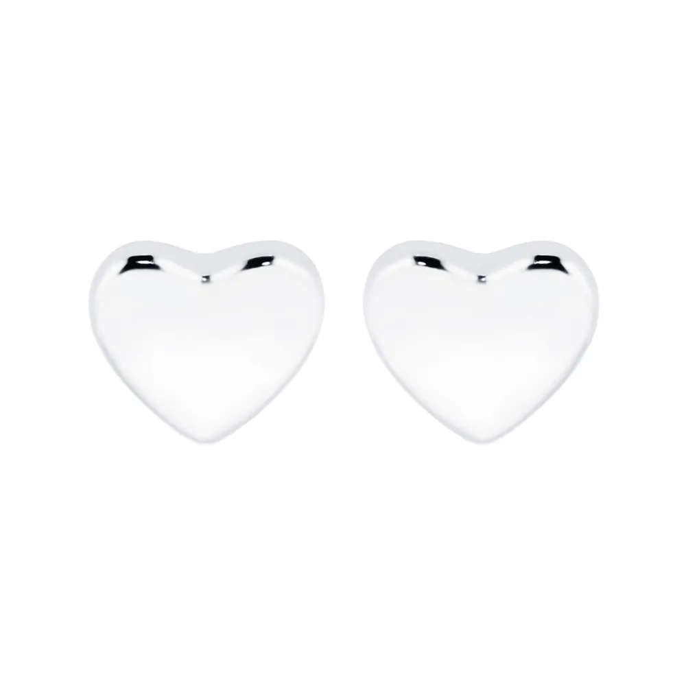 Ted Baker Silver Coloured Harly Heart Stud Earrings