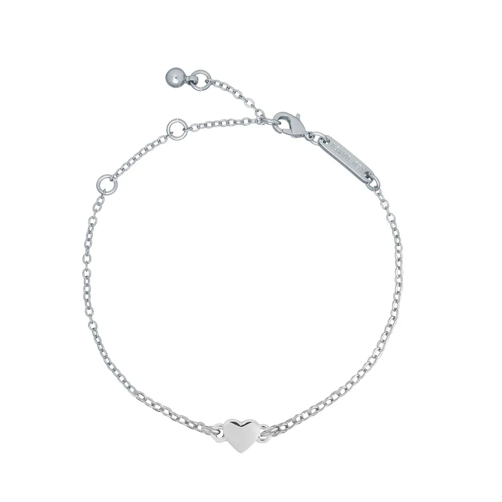 Ted Baker Silver Coloured Tiny Heart Bracelet