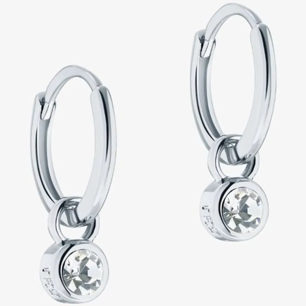 Ted Baker SINALAA Silver Coloured Crystal Huggie Earrings