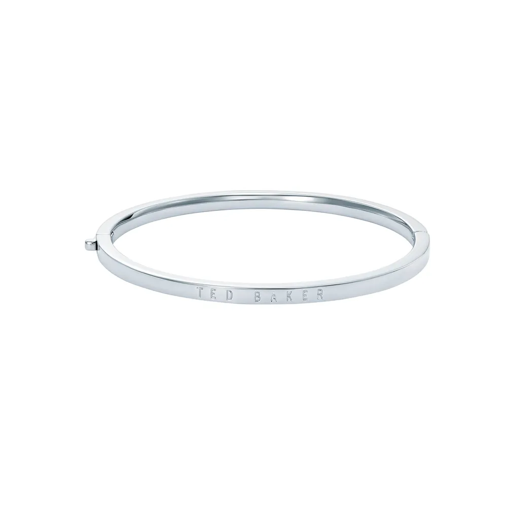 Ted Baker White Gold Coloured Chrishell Classic Bangle