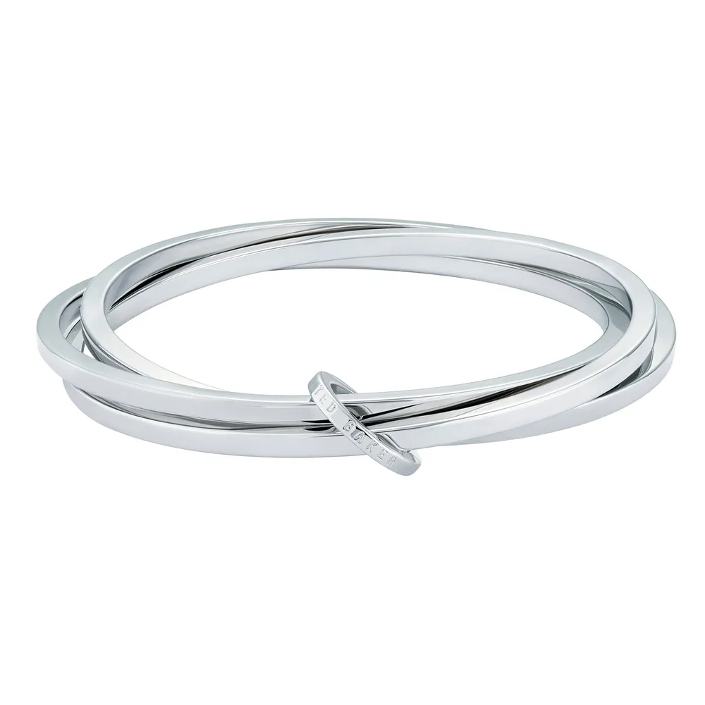Ted Baker White Gold Coloured Huulia Interlocking Link Bangle
