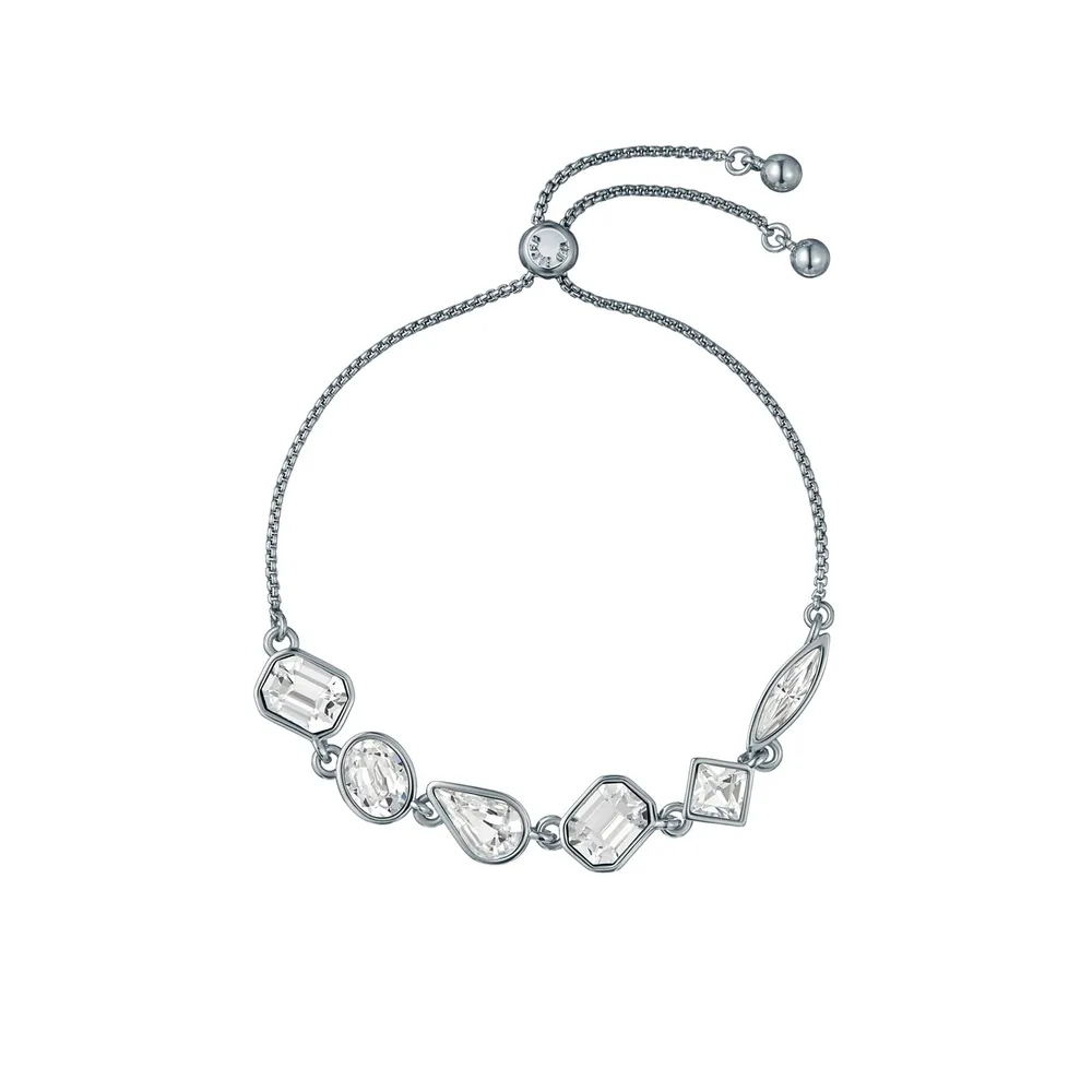 Ted Baker White Gold Coloured Juliet Crystal Chain Bracelet