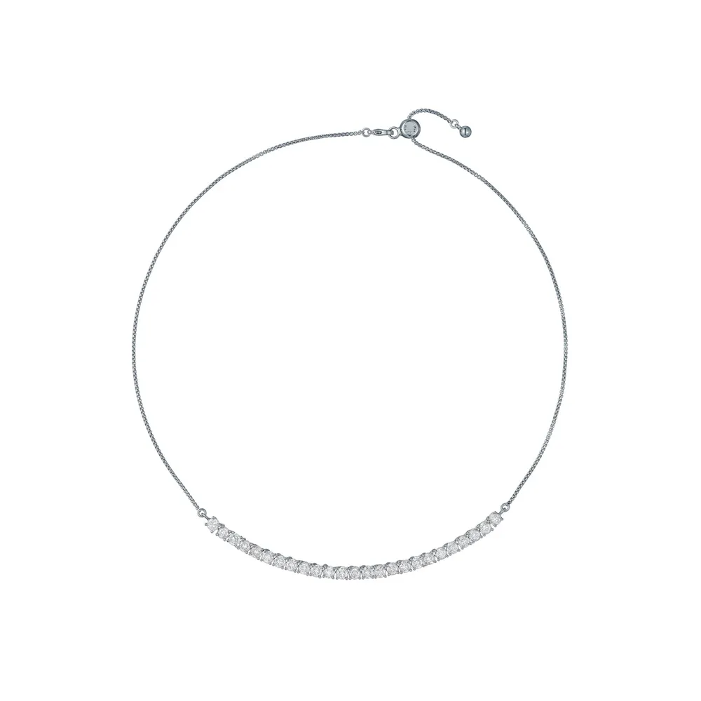 Ted Baker White Gold Coloured Melrose Crystal Necklace