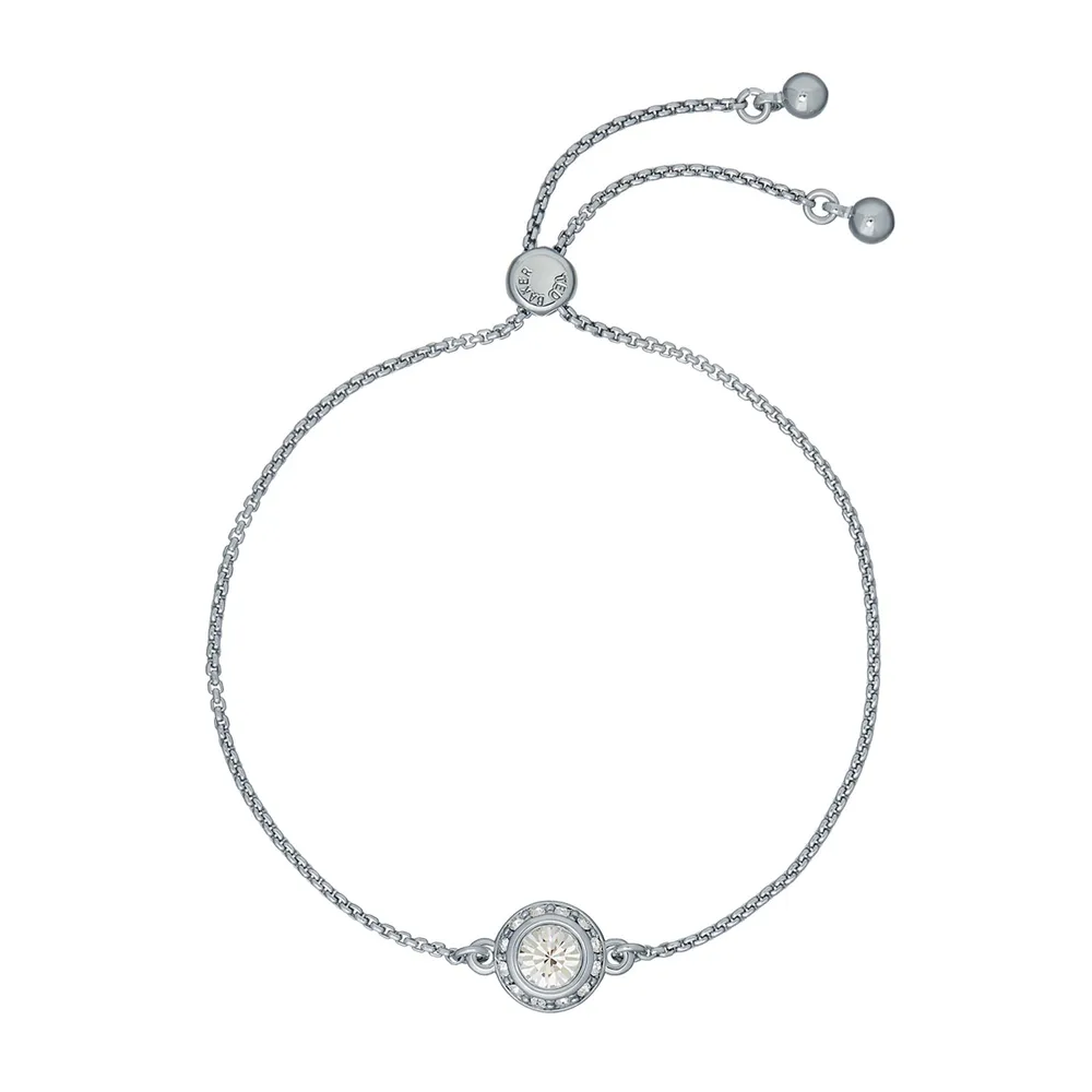 Ted Baker White Gold Coloured Soleta Cubic Zirconia Bracelet