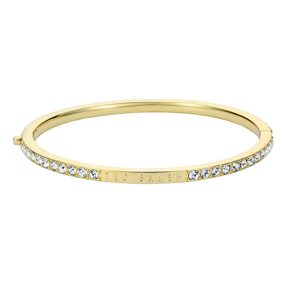 Ted Baker Yellow Gold Coloured Claudia Classic Crystal Cubic Zirconia Bangle