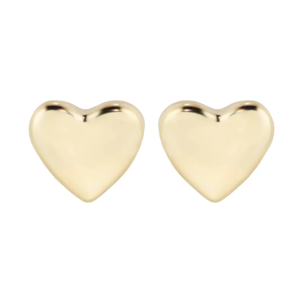 Ted Baker Yellow Gold Coloured Harly Tiny Heart Stud Earrings