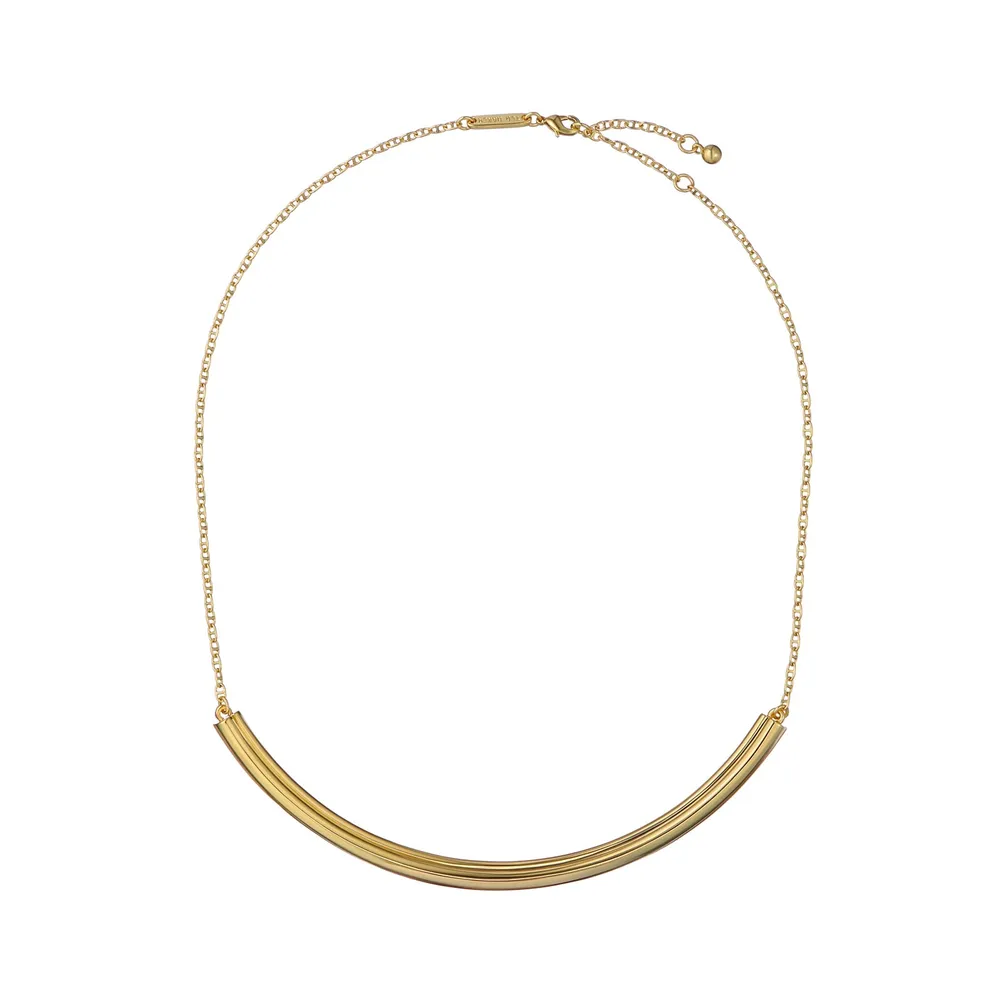 Ted Baker Yellow Gold Coloured Hidie Hidden Heart Bar Necklace