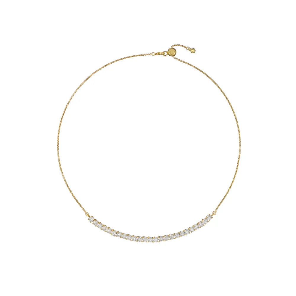 Ted Baker Yellow Gold Coloured Melrose Crystal Necklace