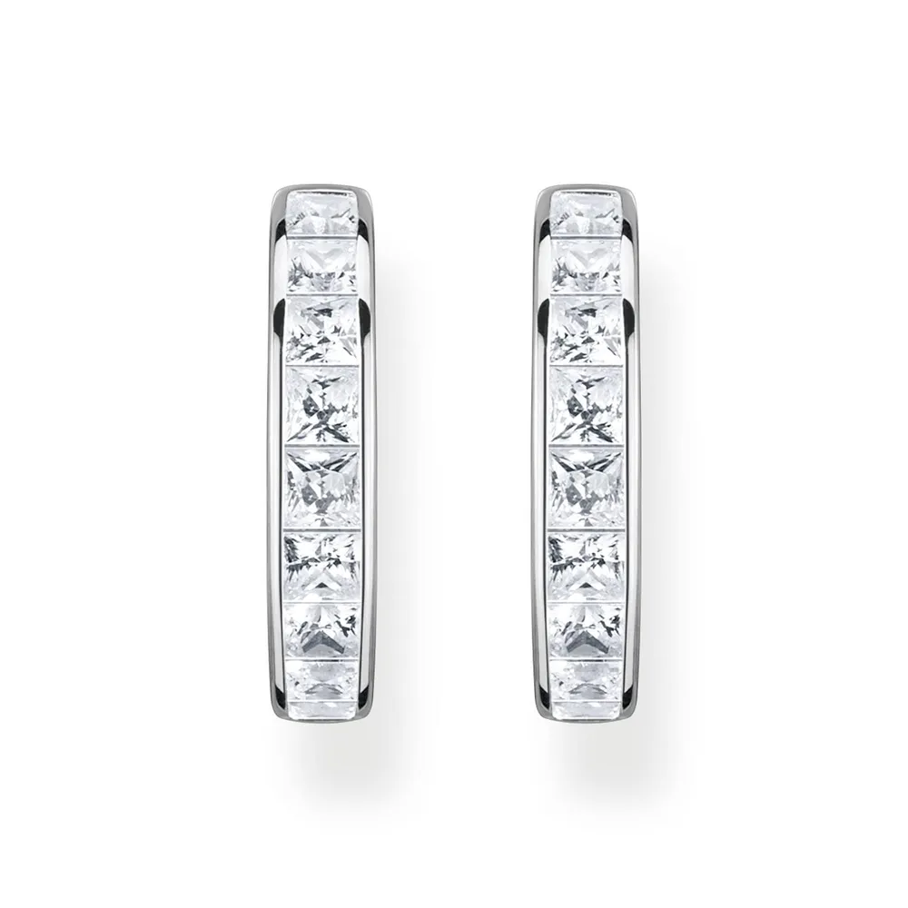 Thomas Sabo Sterling Silver Cubic Zirconia Hoop Earrings