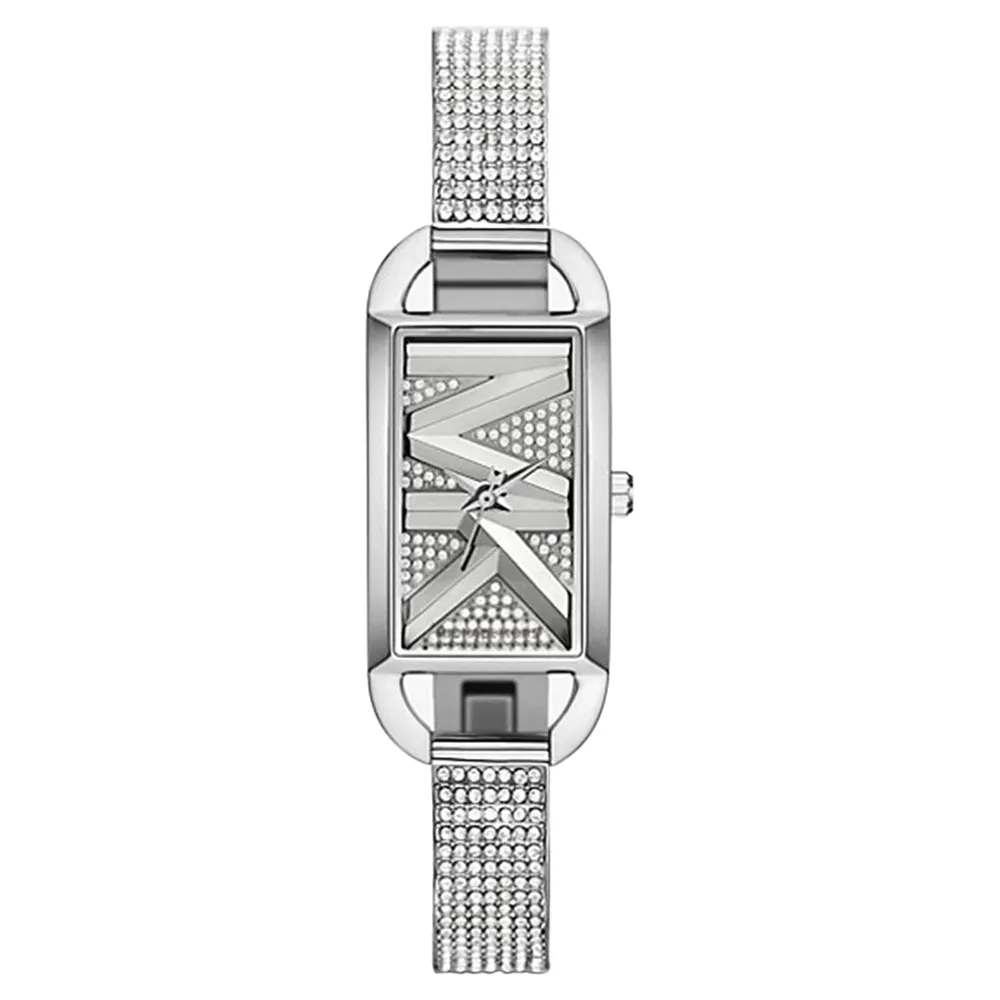 Michael Kors Mini Empire Pave Silver-Tone Bangle MK4841