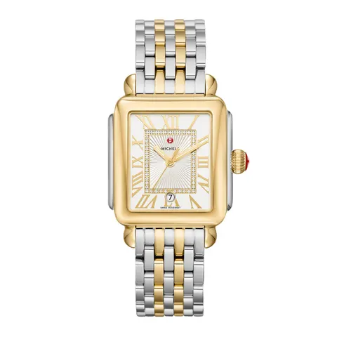 Michele Deco Madison Two-Tone 18K Gold-Plated Diamond Dial