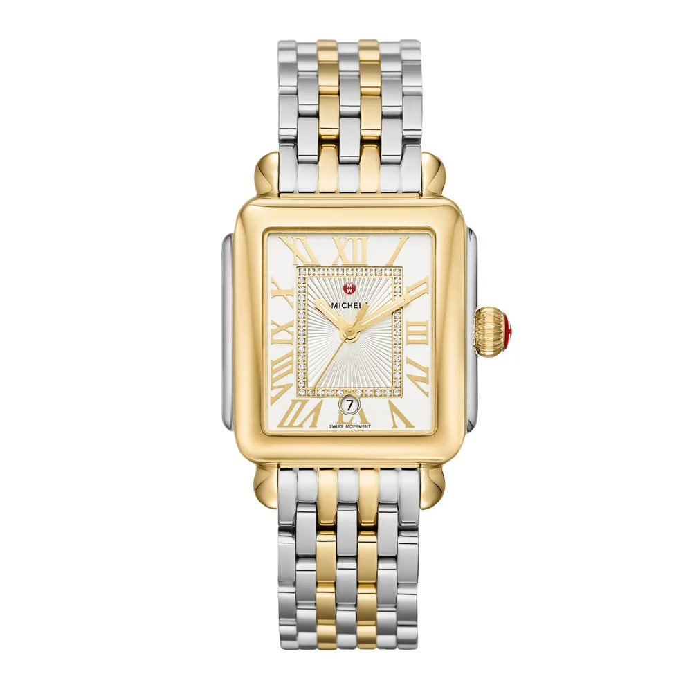 Michele Deco Madison Two-Tone 18K Gold-Plated Diamond Dial MWW06T000147
