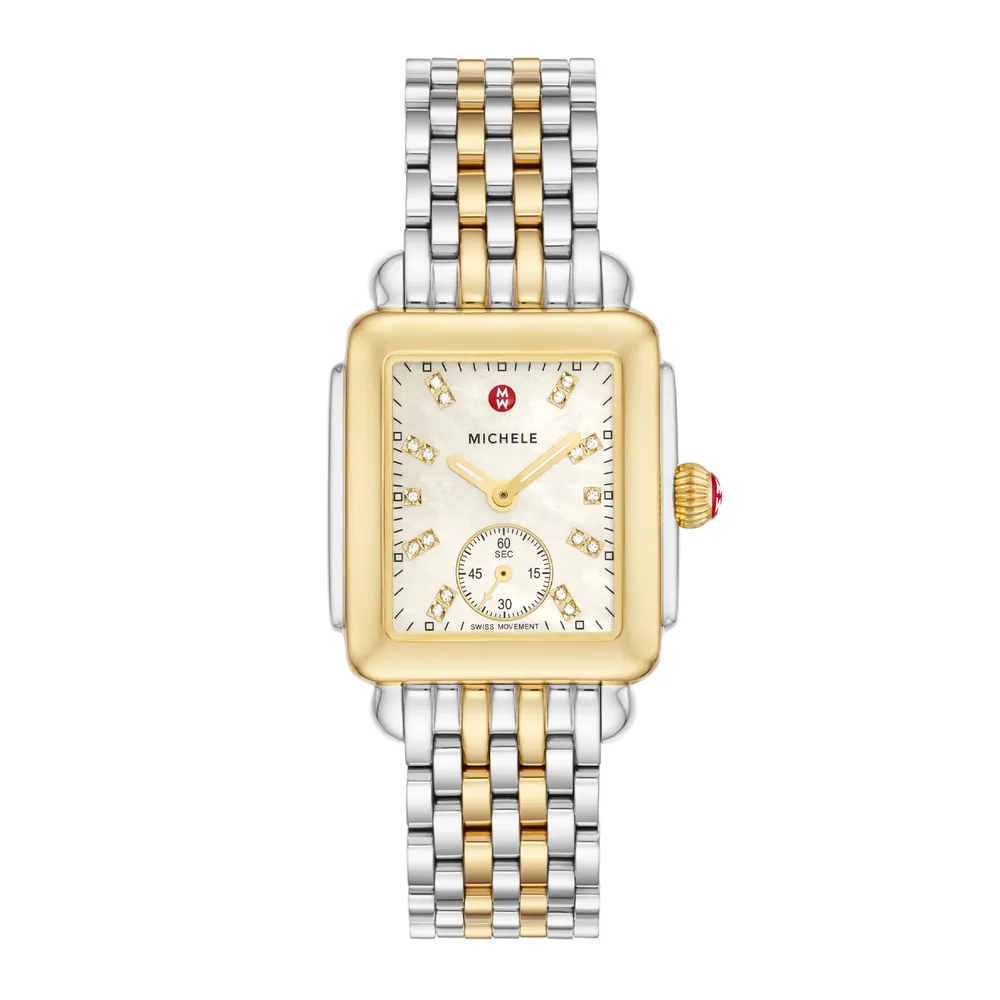 Michele Deco Mid Two-Tone 18K Gold-Plated Diamond Dial MWW06V000042