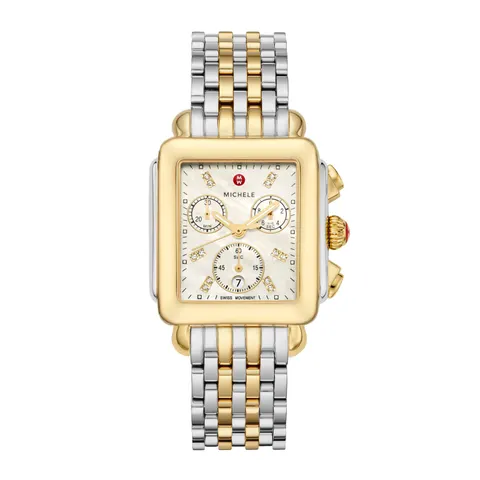Michele Deco Two Tone 18K Gold-Plated Diamond Dial