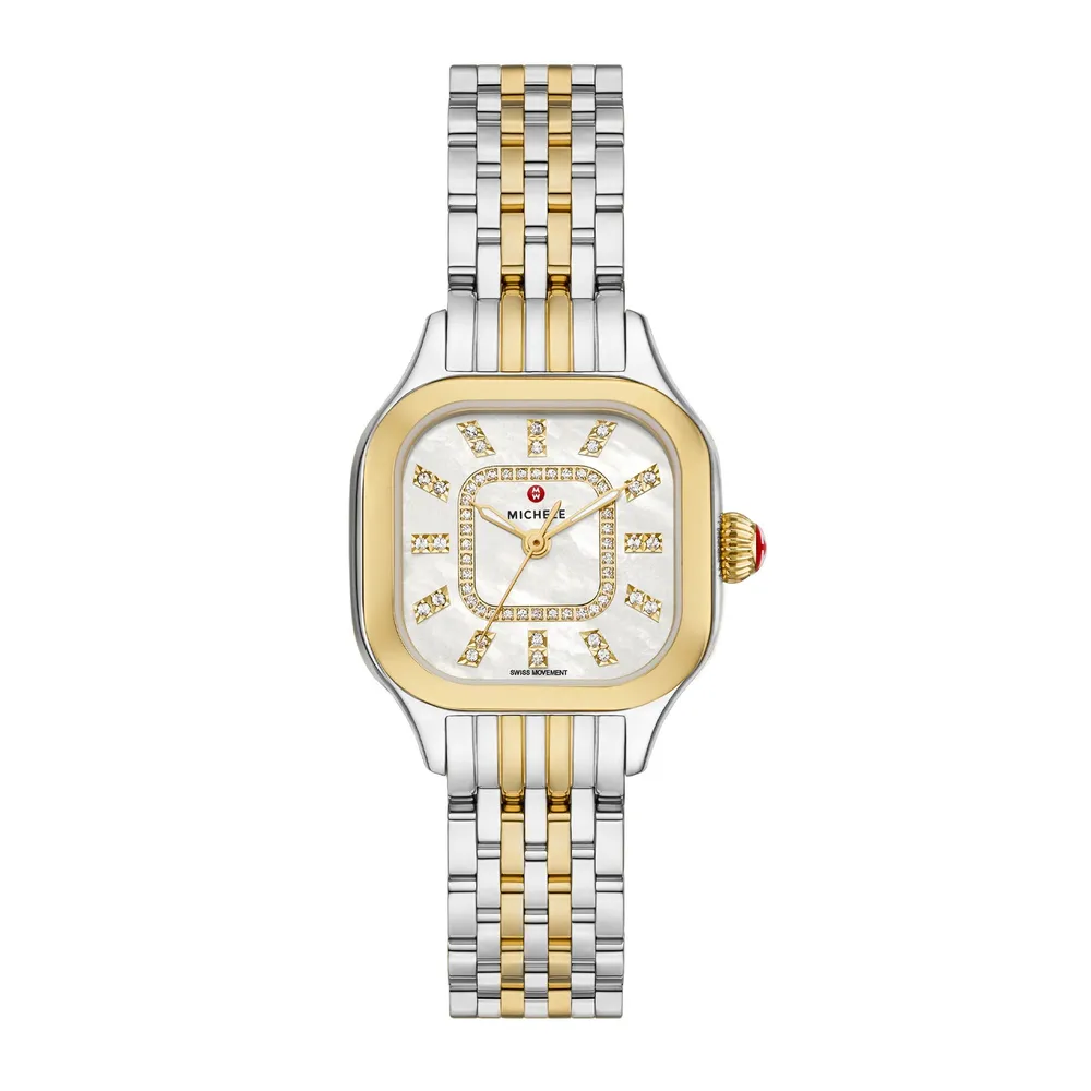 Michele Meggie Two-Tone 18K Gold-Plated Diamond Dial MWW33B000009
