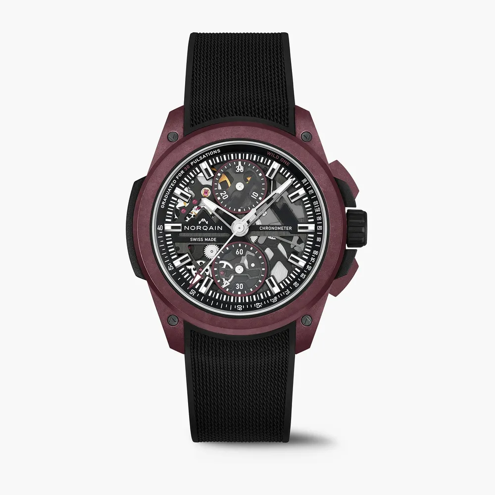 NORQAIN Wild ONE Skeleton Chrono Burgundy Limited Edition N3002.40Q02.B01.R01