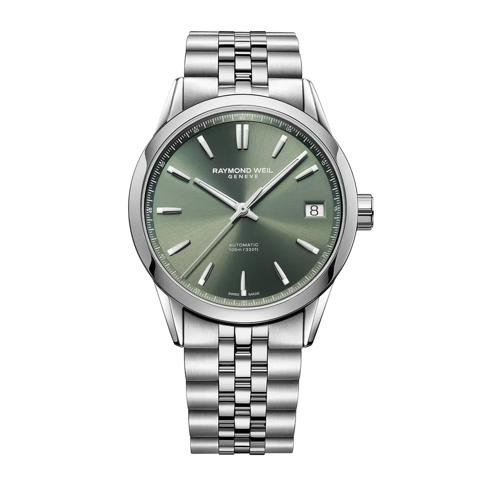 Raymond Weil Freelancer Date Green Dial Stainless Steel 2741-ST-52001