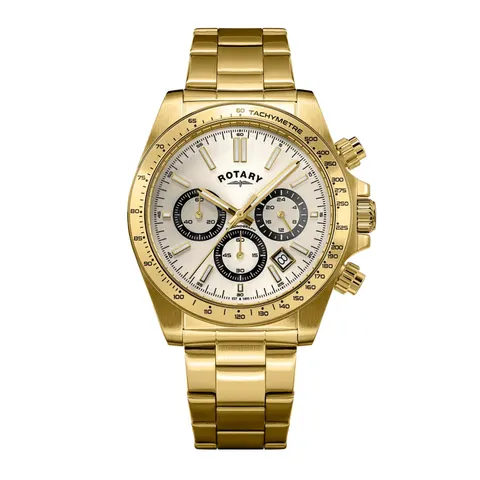 Rotary Sport Chronograph Gold PVD White