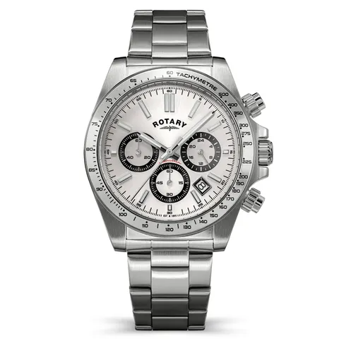 Rotary Sport Chronograph Steel White