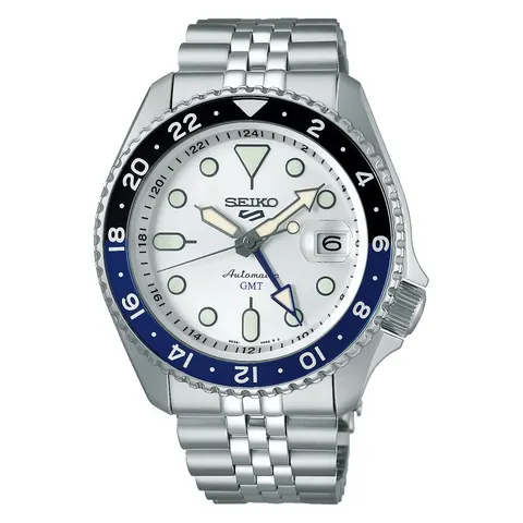 Seiko 5 Sports SKX GMT Sky Blue Silver Cloud