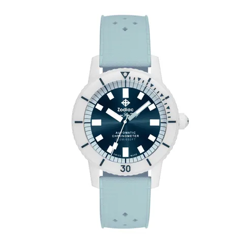Zodiac Super Sea Wolf Ceramic Compression Diver Automatic Rubber Strap