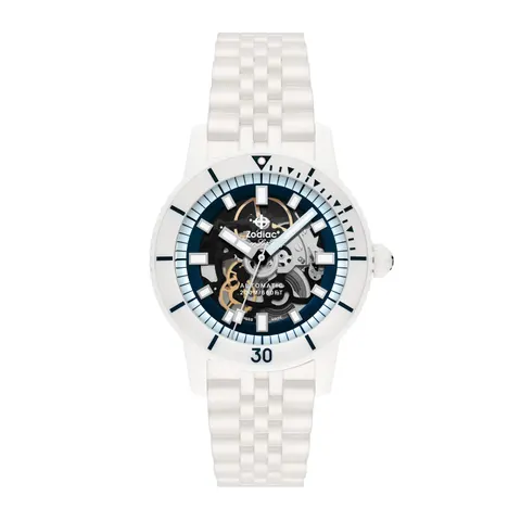 Zodiac Super Sea Wolf Ceramic Compression Diver Automatic Rubber Strap