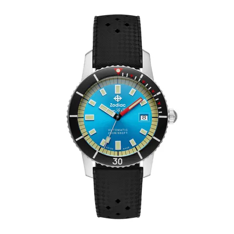 Zodiac Super Sea Wolf Compression Diver Automatic Rubber Strap