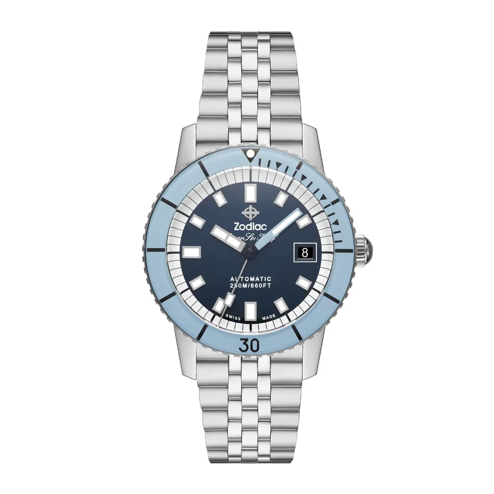 Zodiac Super Sea Wolf Compression Diver Automatic Stainless Steel ZO9287