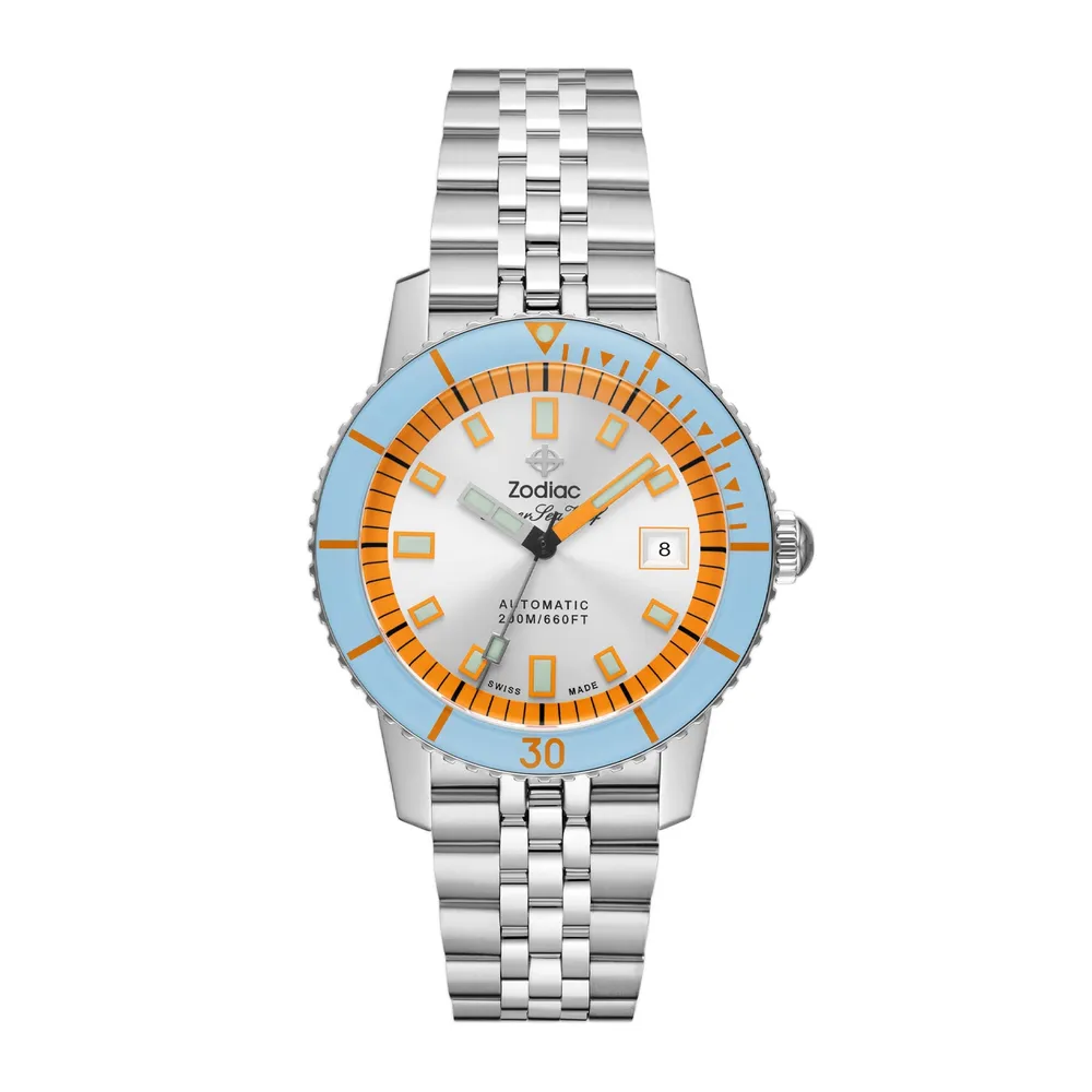 Zodiac Super Sea Wolf Compression Diver Automatic Stainless Steel ZO9304