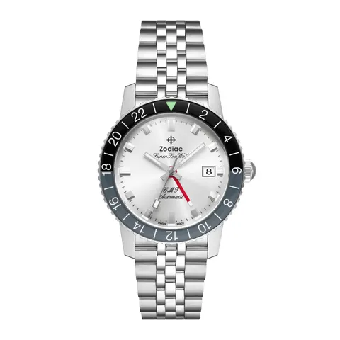 Zodiac Super Sea Wolf GMT Automatic Stainless Steel