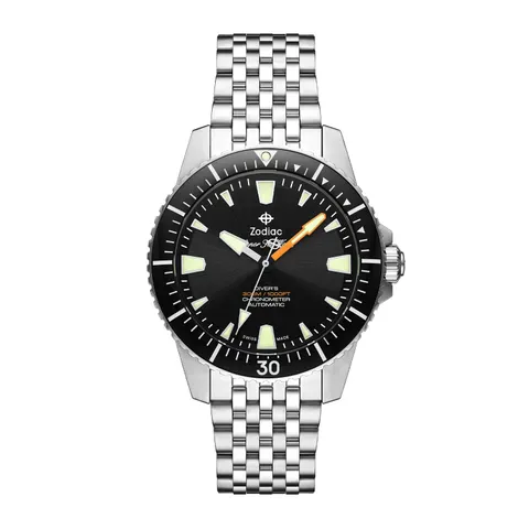 Zodiac Super Sea Wolf Pro-Diver Automatic Stainless Steel