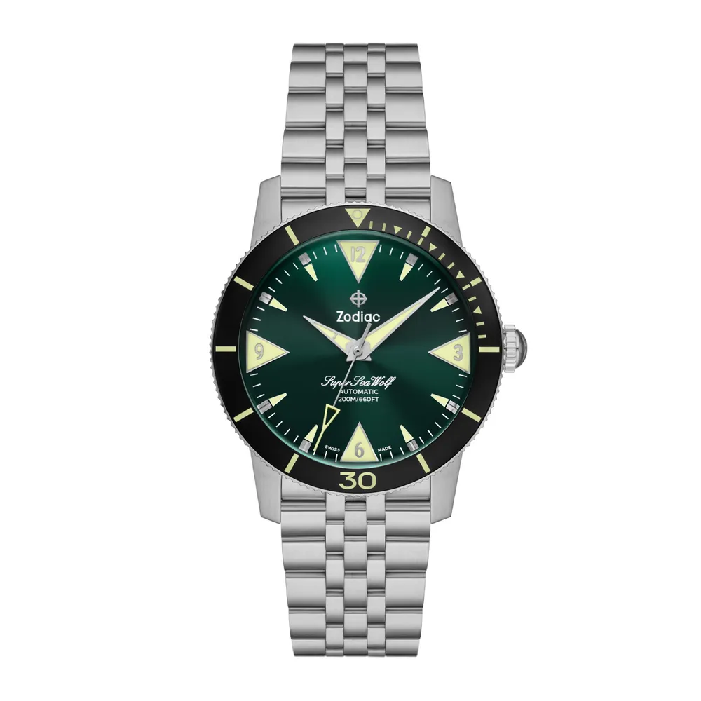 Zodiac Super Sea Wolf Skin Diver Automatic Stainless Steel ZO9218